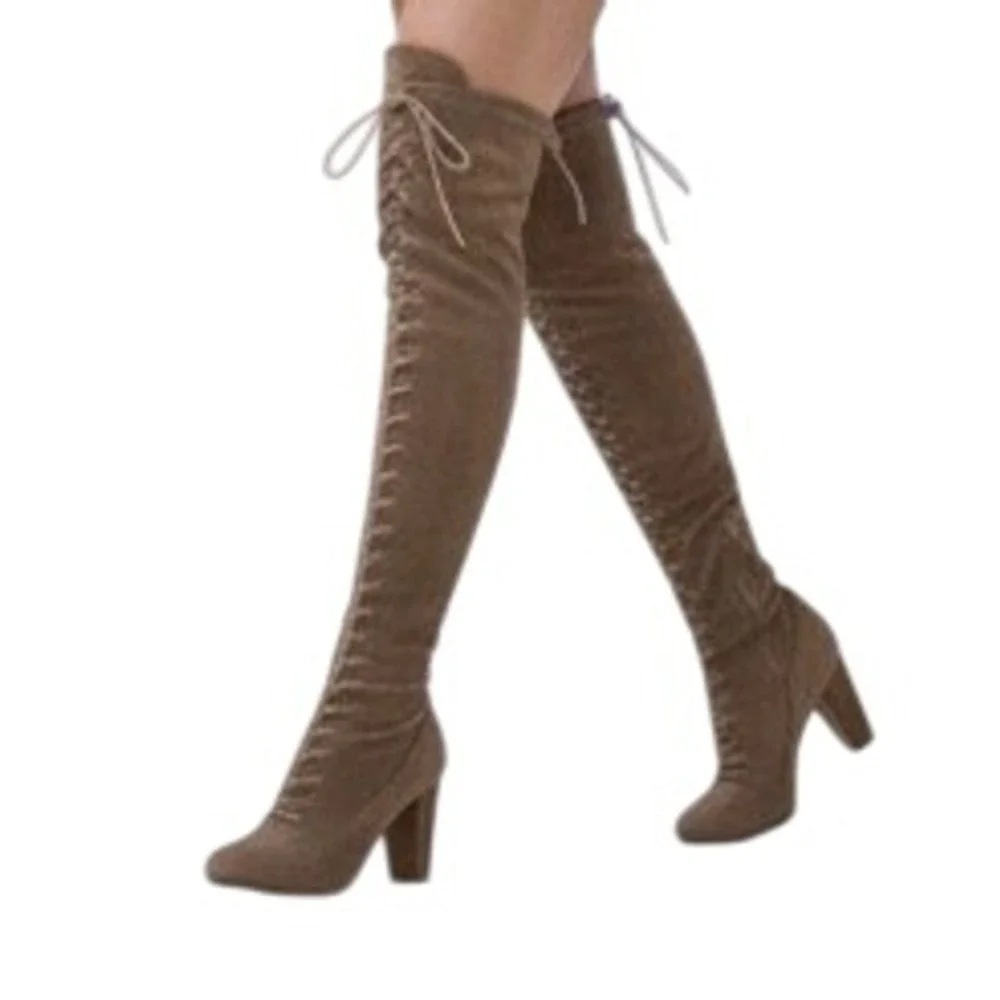 Fashion Nova 'You made your‎ choice' Boots Thigh High Brown/tan SKUW672